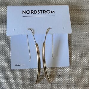 Nordstrom Gold Curved Earrings